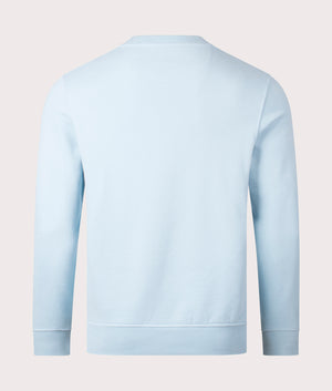 Belstaff Signature Crewneck Sweatshirt in Skyline blue back shot at EQVVS