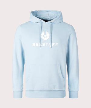 Belstaff Signature Hoodie in Skyline blue front shot at EQVVS