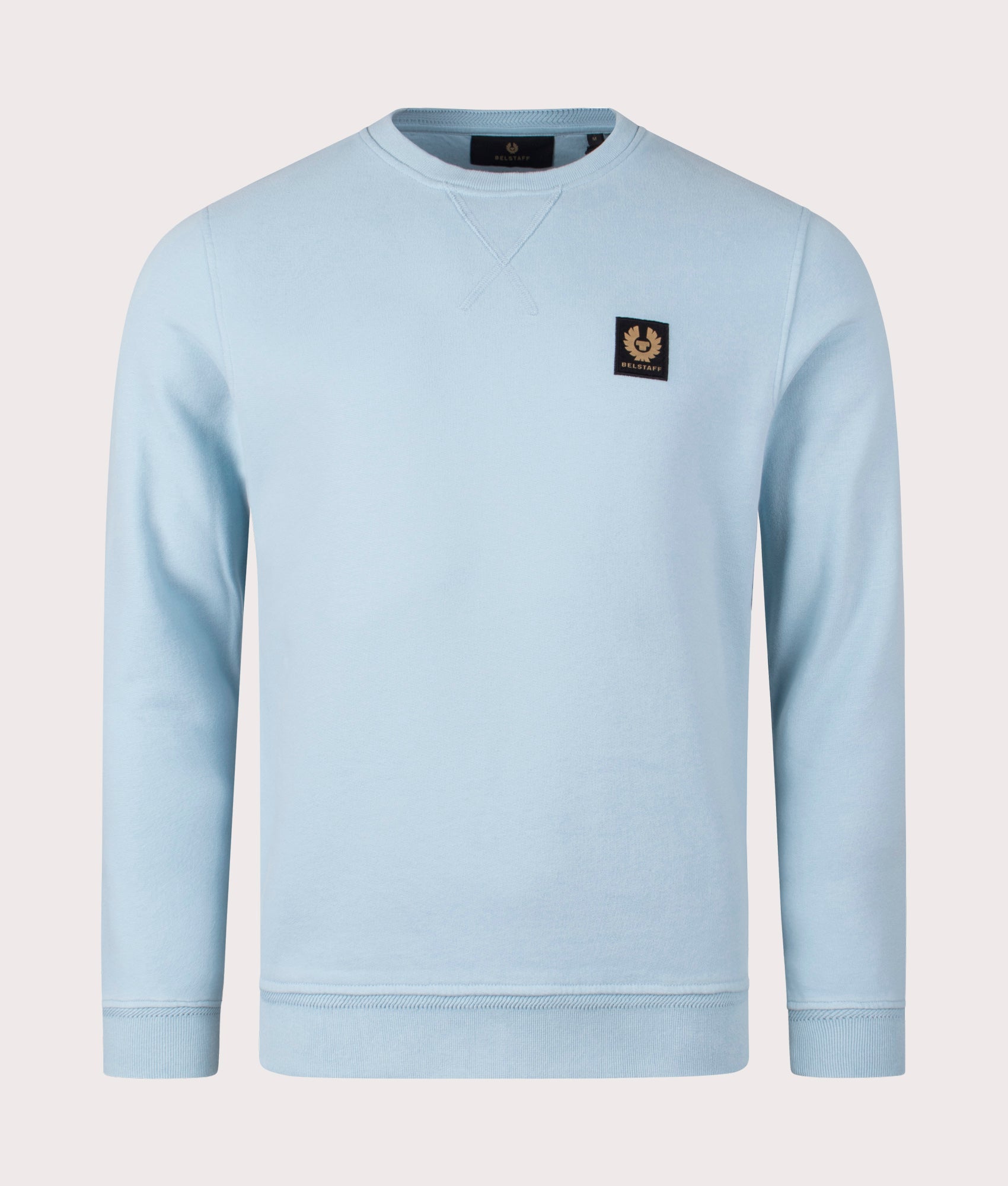 Belstaff Sweatshirt in skyline blue front shot at EQVVS