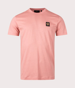 Belstaff T-Shirt in rust pink front shot at EQVVS