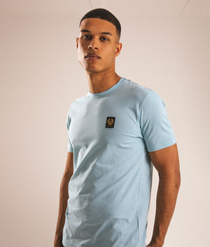 Belstaff T-Shirt in skyline blue Campaign shot at EQVVS