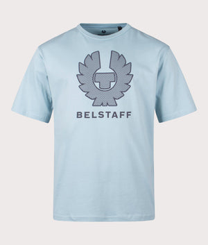 Belstaff Hex Phoenix T-Shirt in Blue front shot at EQVVS