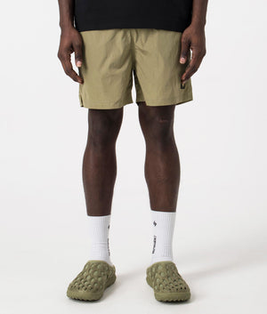 Clipper Swim Shorts in Aloe by Belstaff. EQVVS Front Angle Shot.