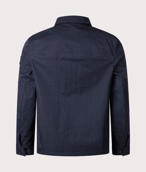 Belstaff Runner Overshirt in dark ink back shot at EQVVS