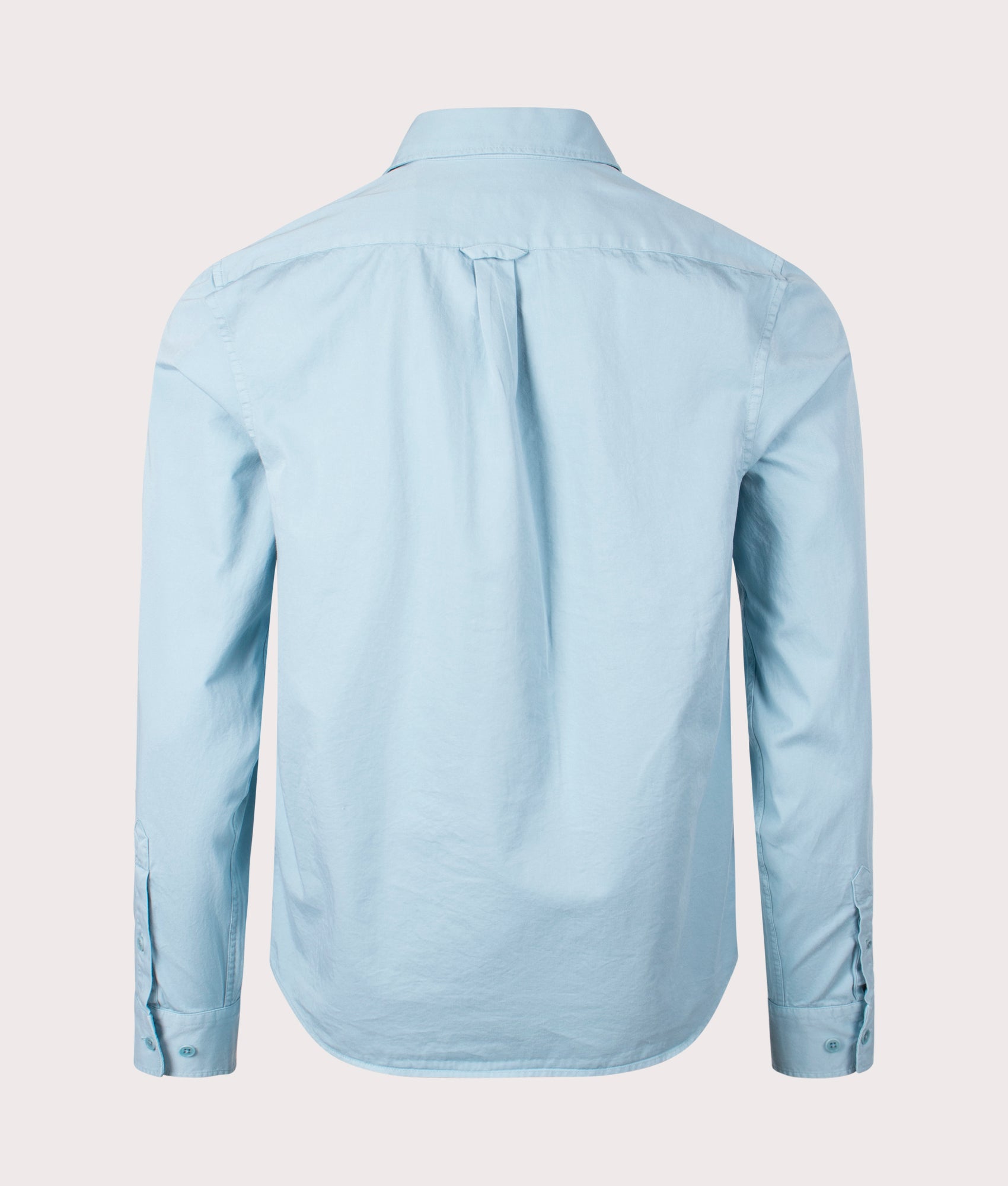 Belstaff Scale Shirt in skyline blue back shot at EQVVS