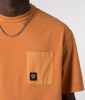 Relaxed-Fit-Clifton-T-Shirt-Orange-Belstaff-EQVVS-Detail-Image