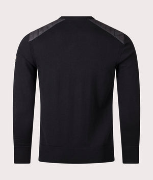 Kerrigan Crewneck Jumper in Black.  | Bestaff | Shot at EQVVS | Back shot 