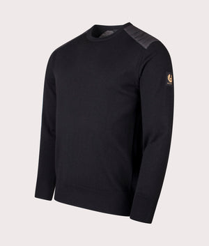 Kerrigan Crewneck Jumper in Black.  | Bestaff | Shot at EQVVS | Front angle shot 