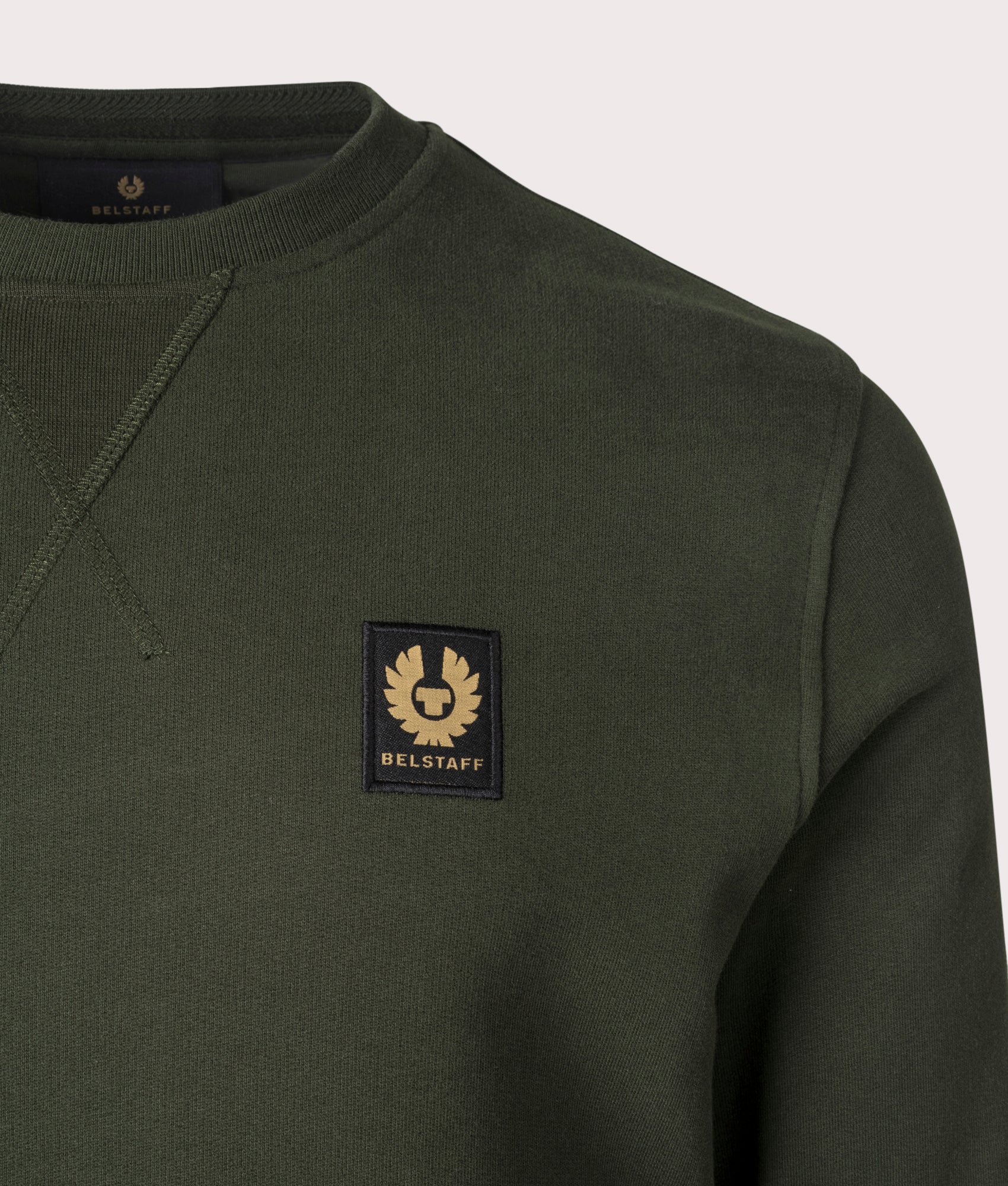 Belstaff Sweatshirt in Tile Green. EQVVS Shot.