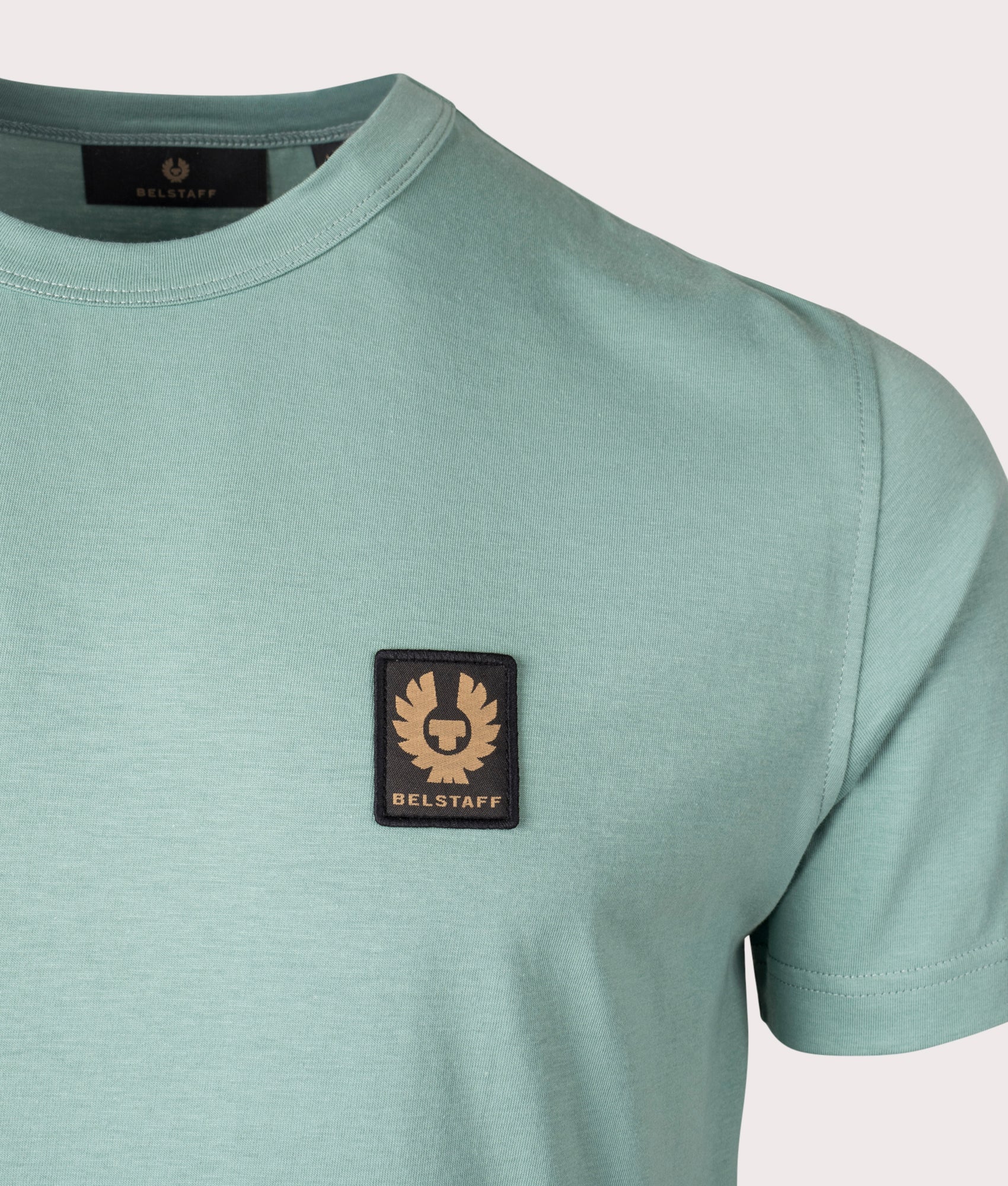 Belstaff T-Shirt in Oil Blue by Belstaff. EQVVS Shot.