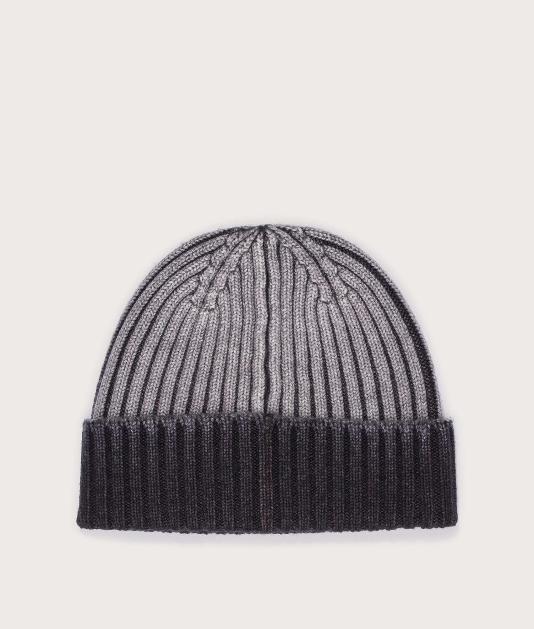 Belstaff Watch Beanie in Forge Grey. Back angle flat shot at EQVVS.