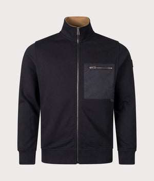 Belstaff Centenary Full Zip Sweatshirt in Black EQVVS Menswear
