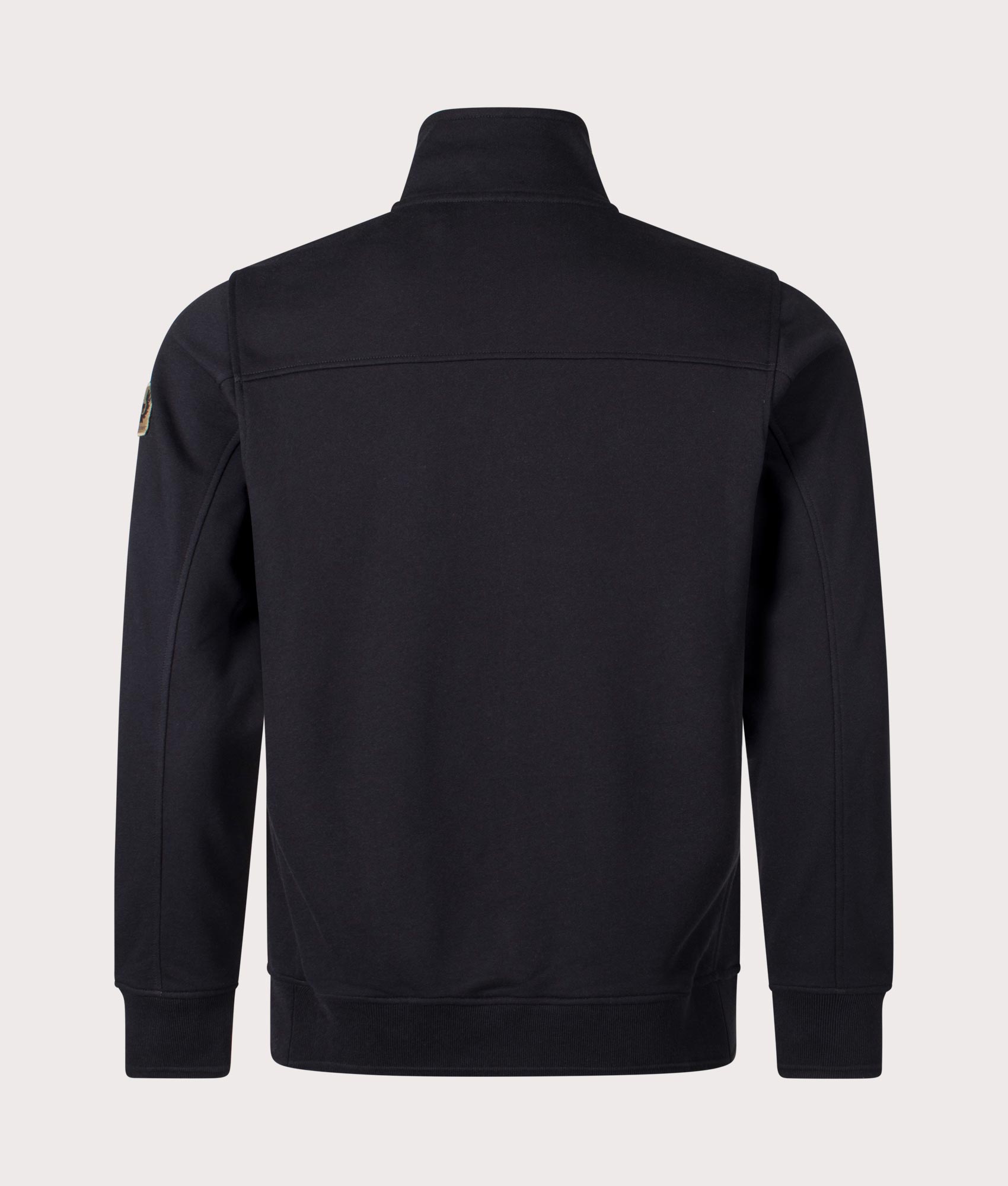 Belstaff Centenary Full Zip Sweatshirt in Black, 100% cotton at EQVVS. Back Shot. 