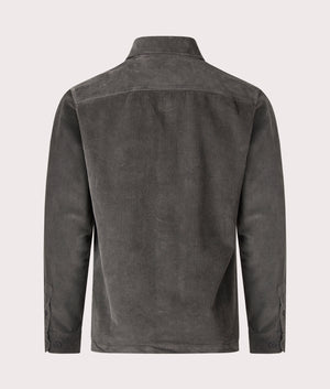 Belstaff Fallgate Shirt in Forge Grey. 100% Cotton. At EQVVS Menswear. Back Shot 