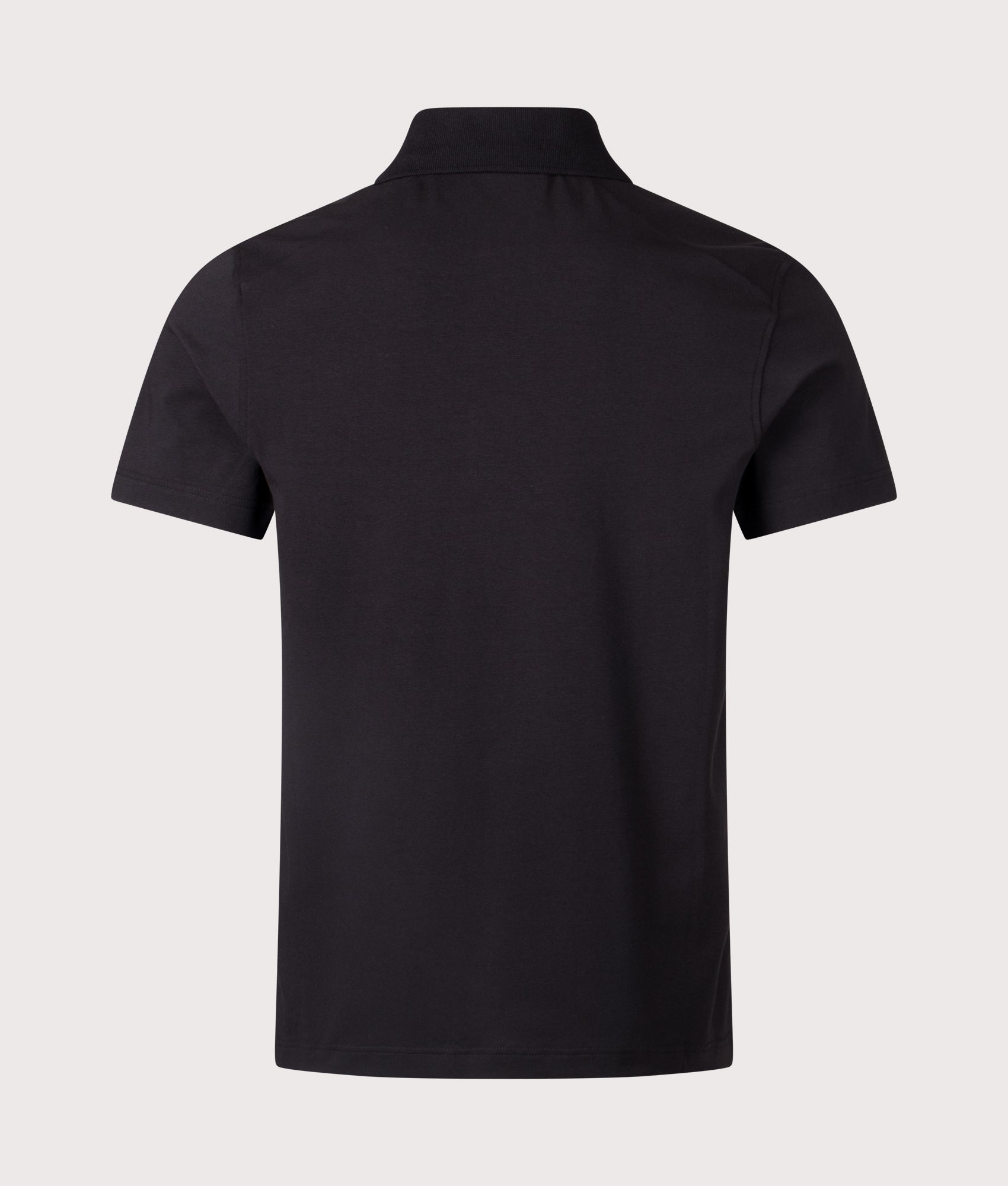 Belstaff Alloy Polo Shirt in Black at EQVVS Menswear. Back shot.