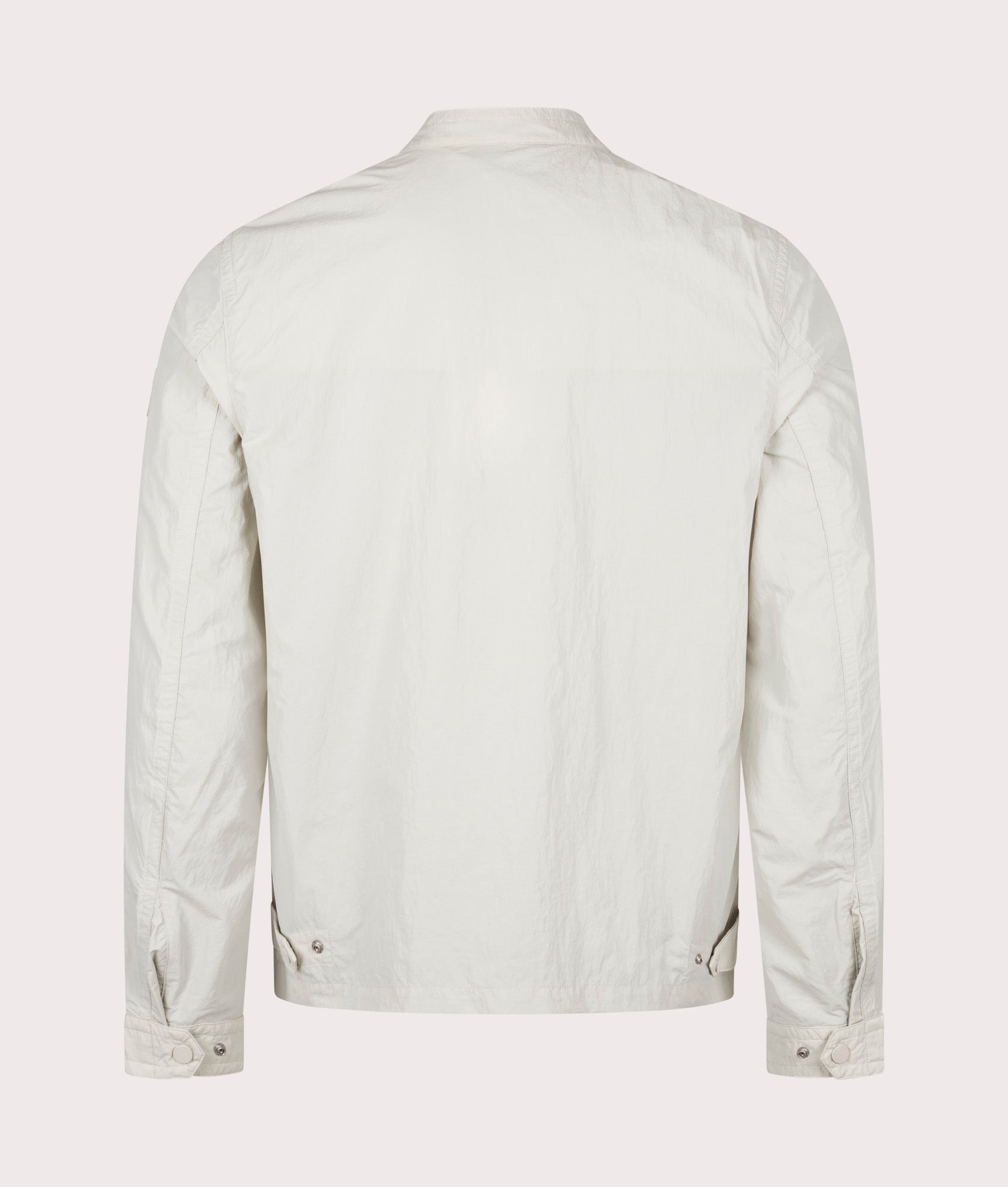 Belstaff Walkham Jacket in Stone Beige at EQVVS. Back shot. 
