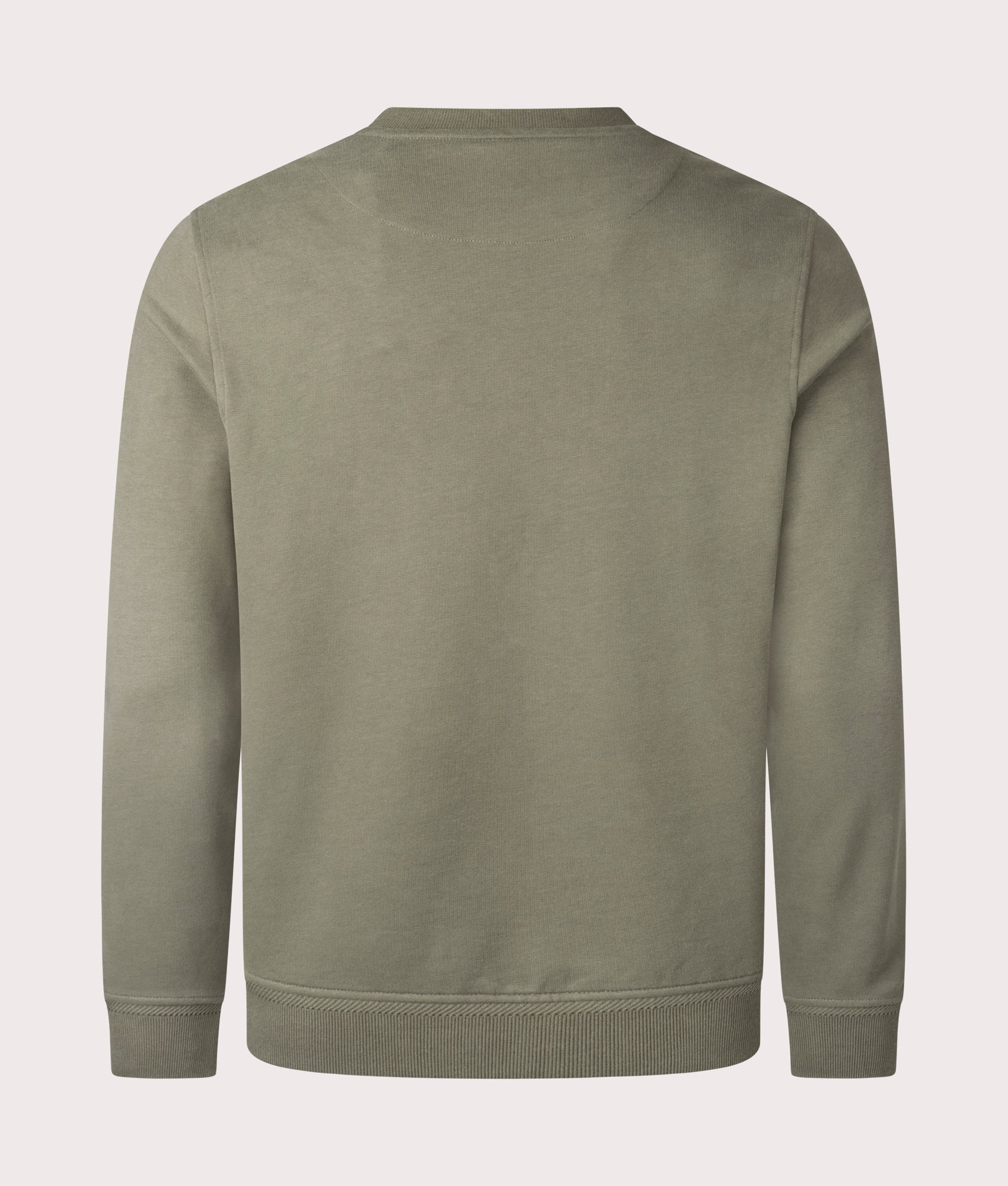 Belstaff Sweatshirt in Surplus Green, 100% Cotton. At EQVVS Menswear. Back shot 