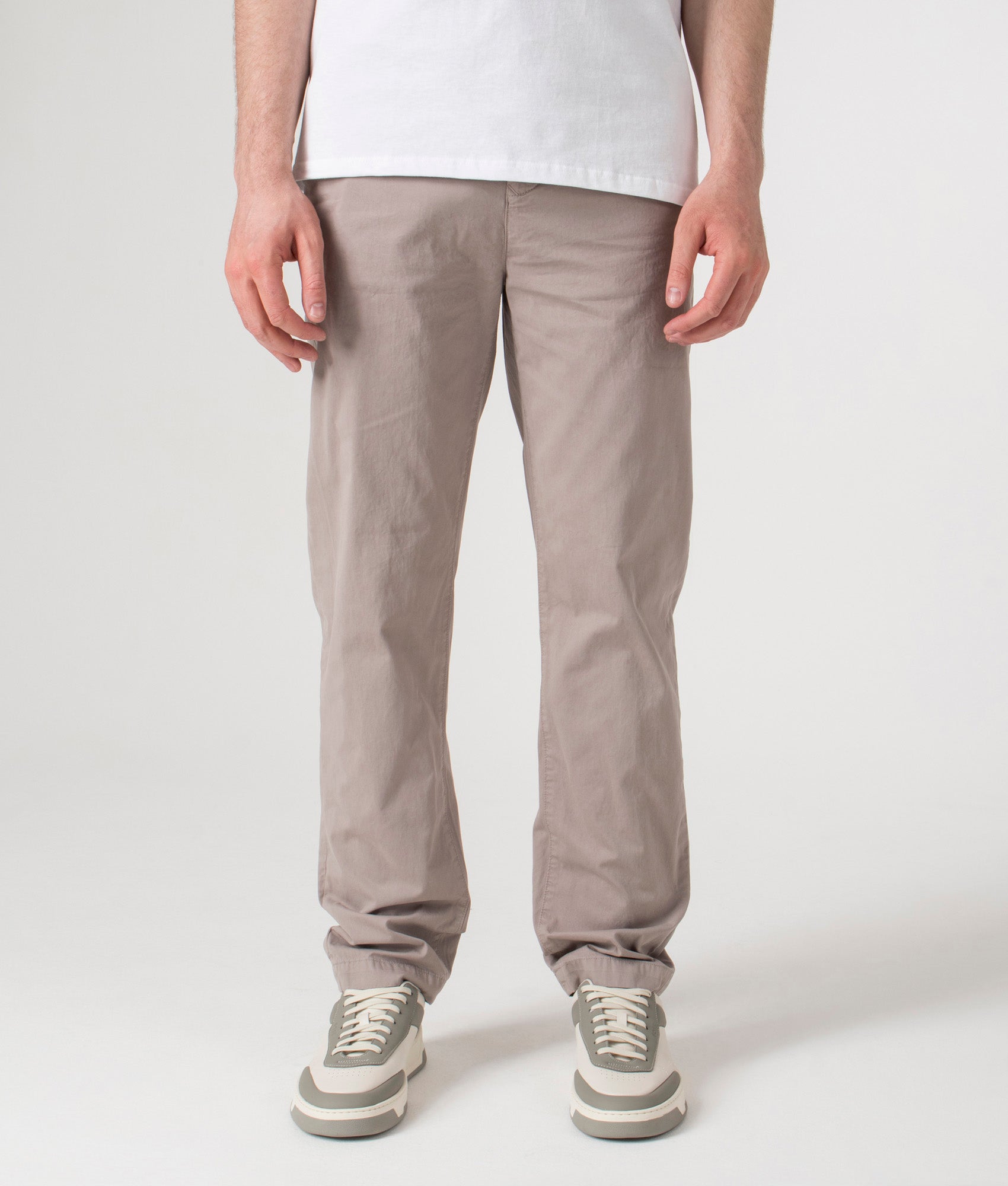 Belstaff Rally Trousers in Pumice Beige at EQVVS. Front Shot.