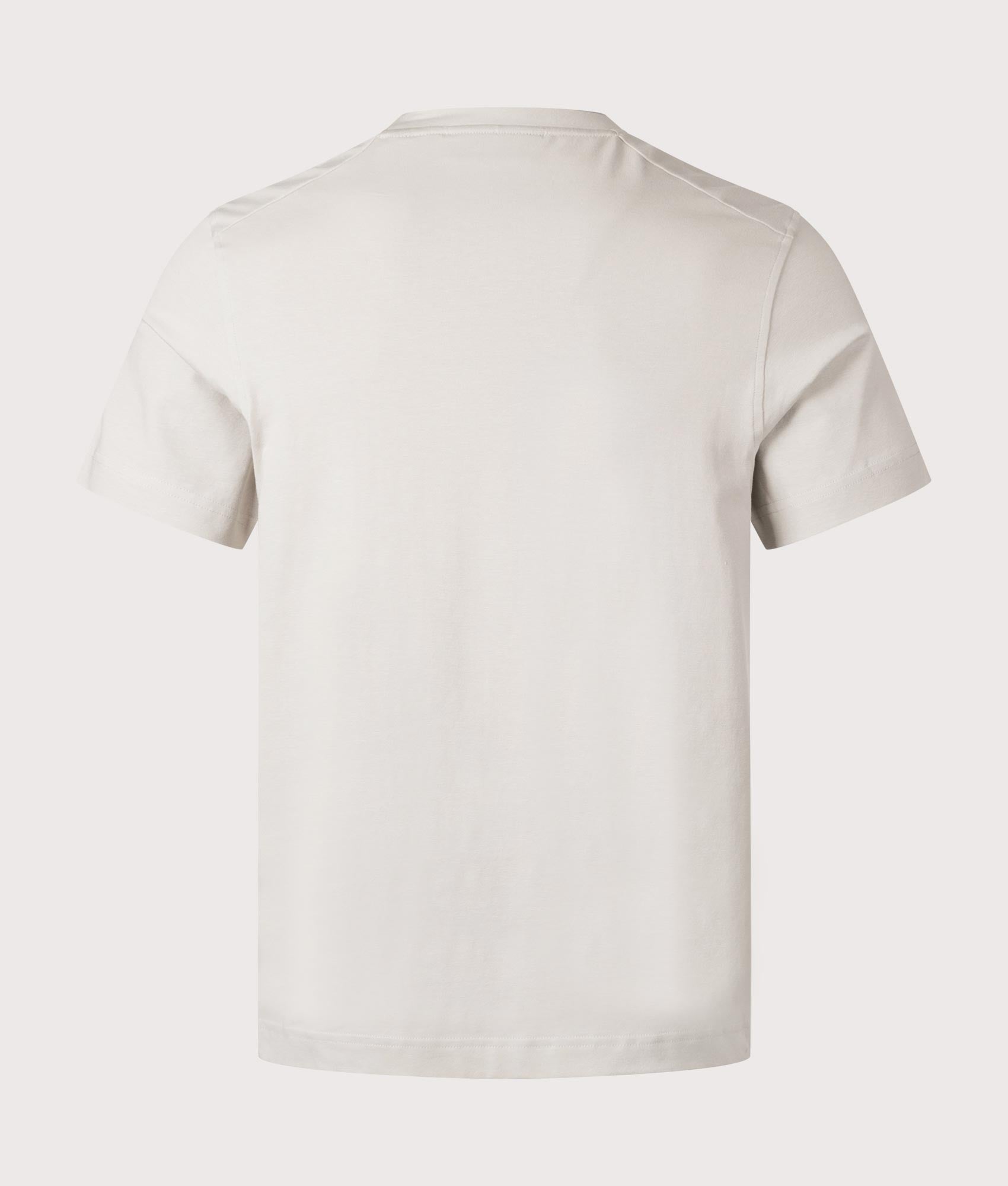 Belstaff Alloy T-Shirt in Stone Beige. Shot at EQVVS.  Back shot. 