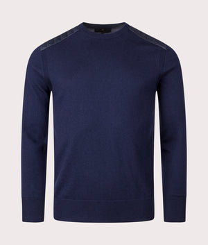 Kerrigan Crewneck Jumper in Dark Ink.  | Bestaff | Shot at EQVVS | Front shot 