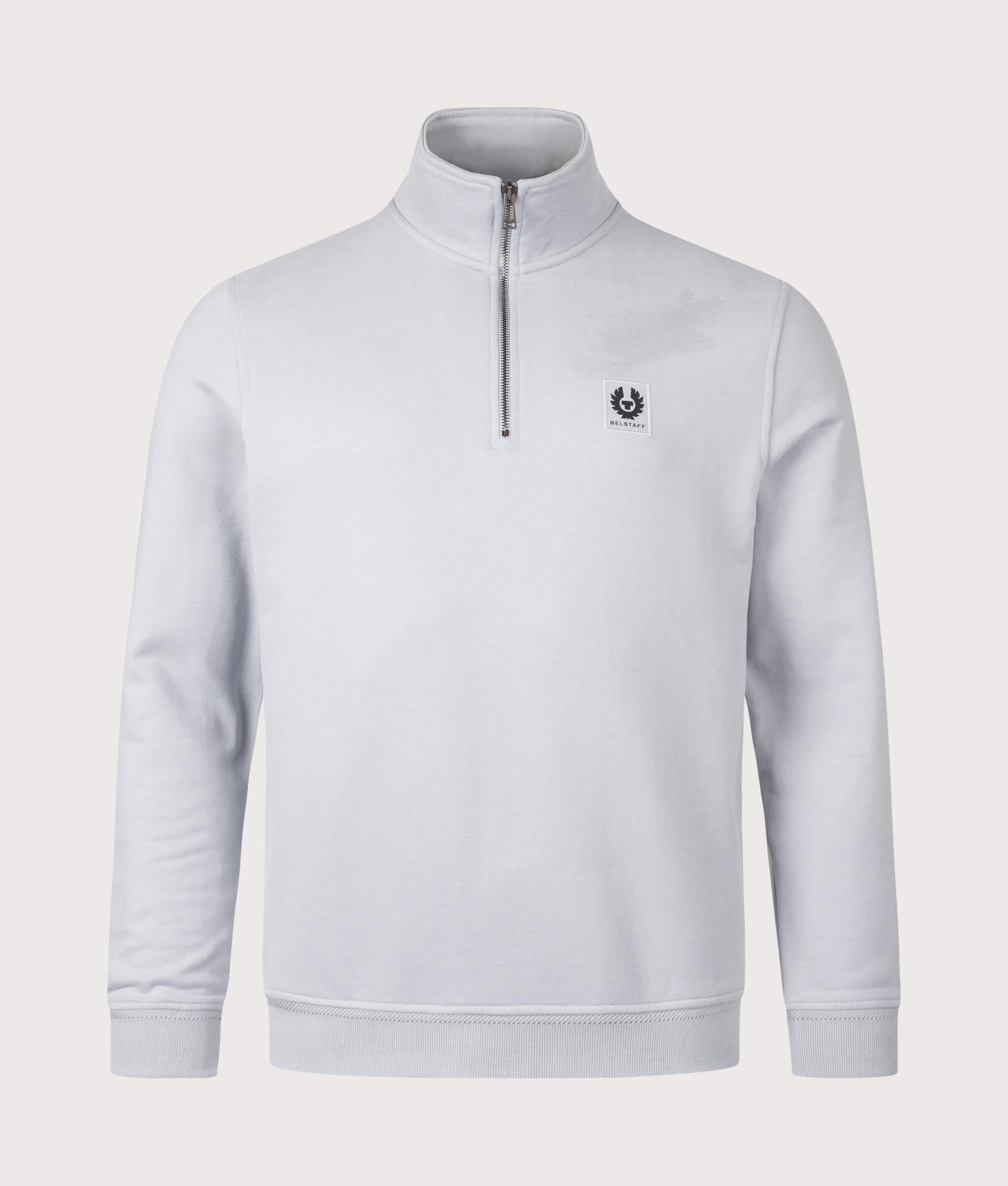 Belstaff Quarter Zip Sweatshirt. Shot by EQVVS. Front shot.