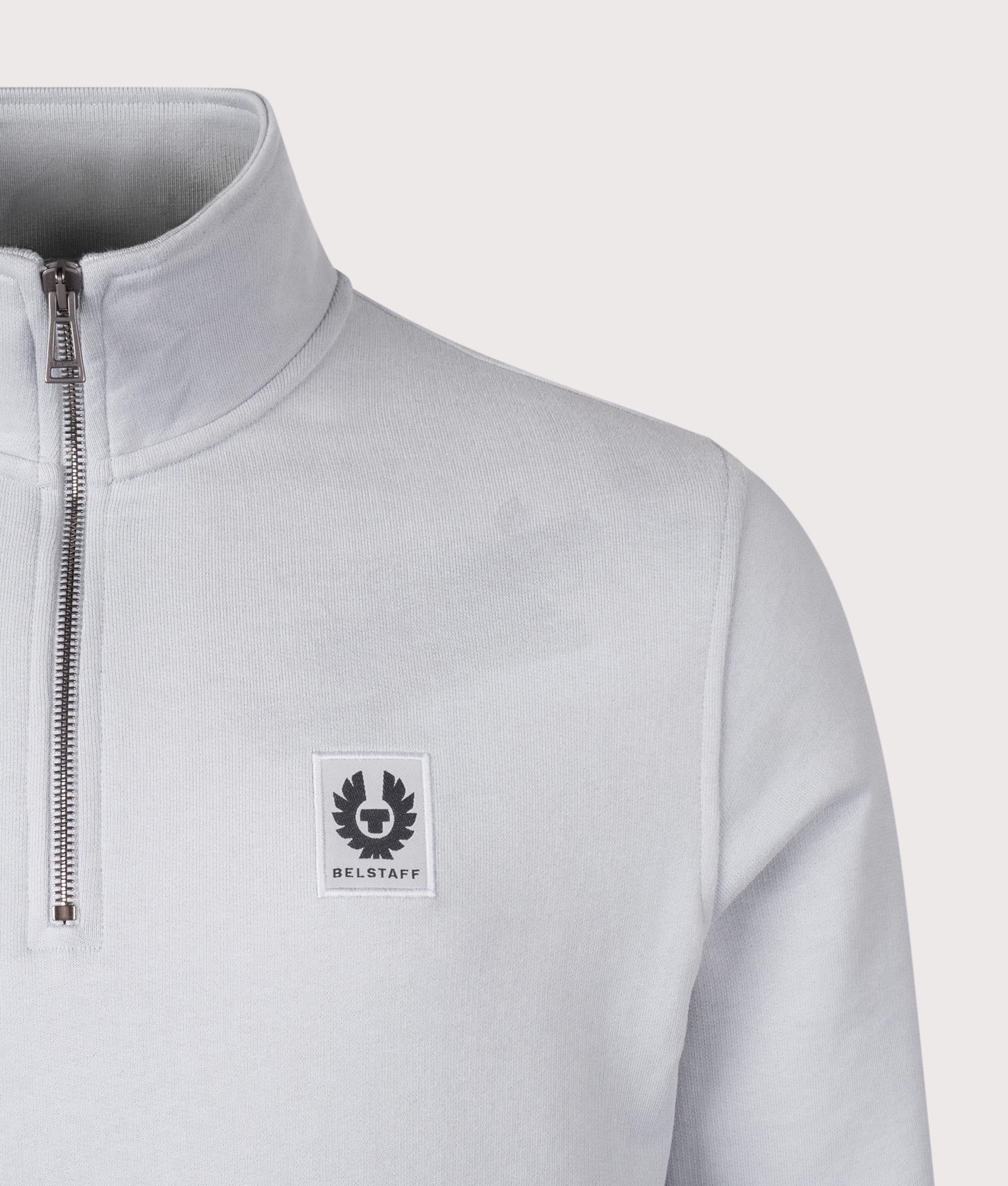 Belstaff Quarter Zip Sweatshirt. Shot by EQVVS. Detail shot.
