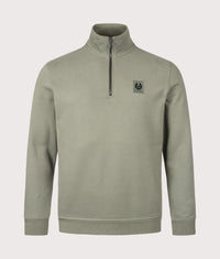 Belstaff Quarter Zip Sweatshirt: Sage Green 