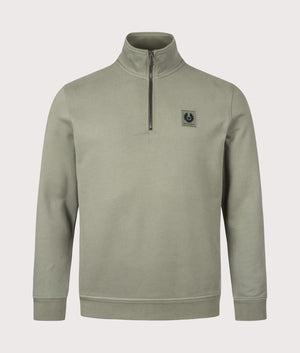 Belstaff Quarter Zip Sweatshirt in Sage Green Belstaff EQVVS
