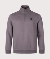 Belstaff Quarter Zip Sweatshirt: Tornado Grey 