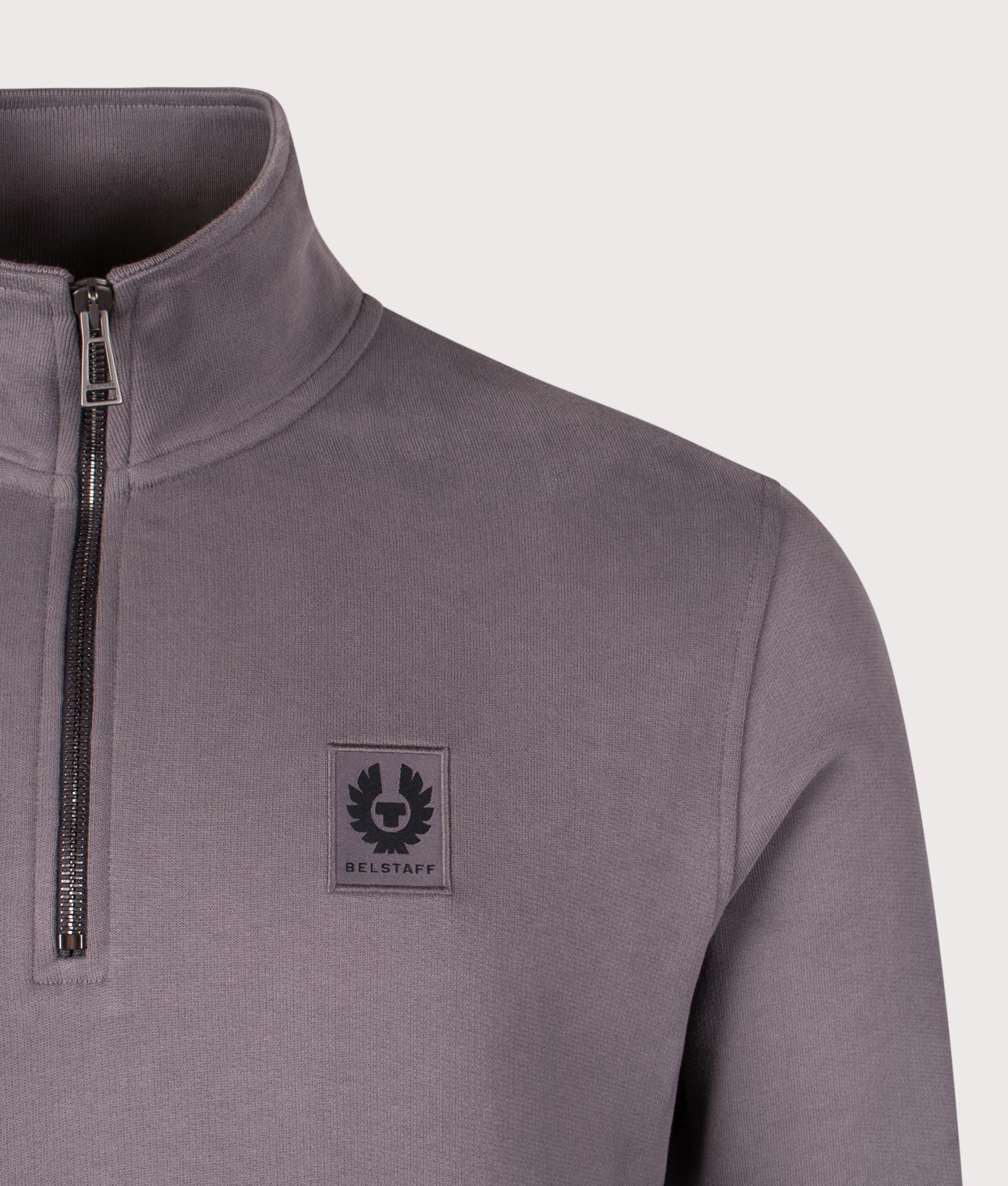 Belstaff Quarter Zip Sweatshirt. Shot by EQVVS. Detail shot. 