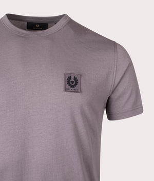 Belstaff T-Shirt in Tornado Grey. 100% Cotton | Belstaff | Shot at EQVVS | Front detail shot 
