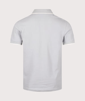 Tipped Polo Shirt in Quarry Blue | Belstaff | EQVVS | Back shot 
