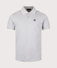 Tipped Polo Shirt: Quarry Blue 