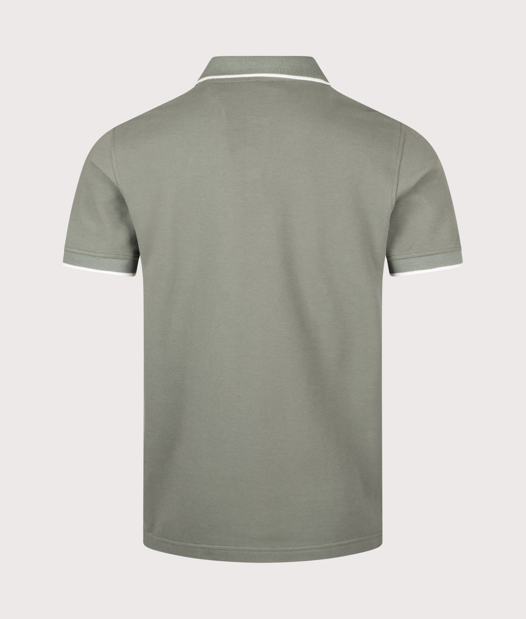 Tipped Polo Shirt in Sage Green | 100% Cotton | Belstaff | EQVVS | Back shot 
