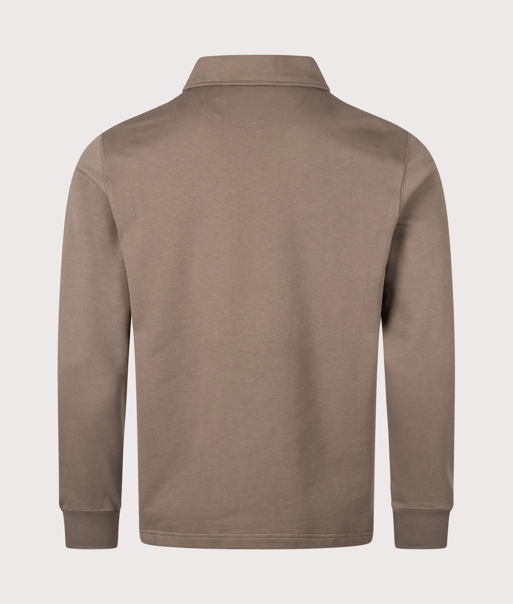 Curator Collared Sweatshirt in Major Brown | Supima Cotton Blend | Belstaff | EQVVS | Back shot 