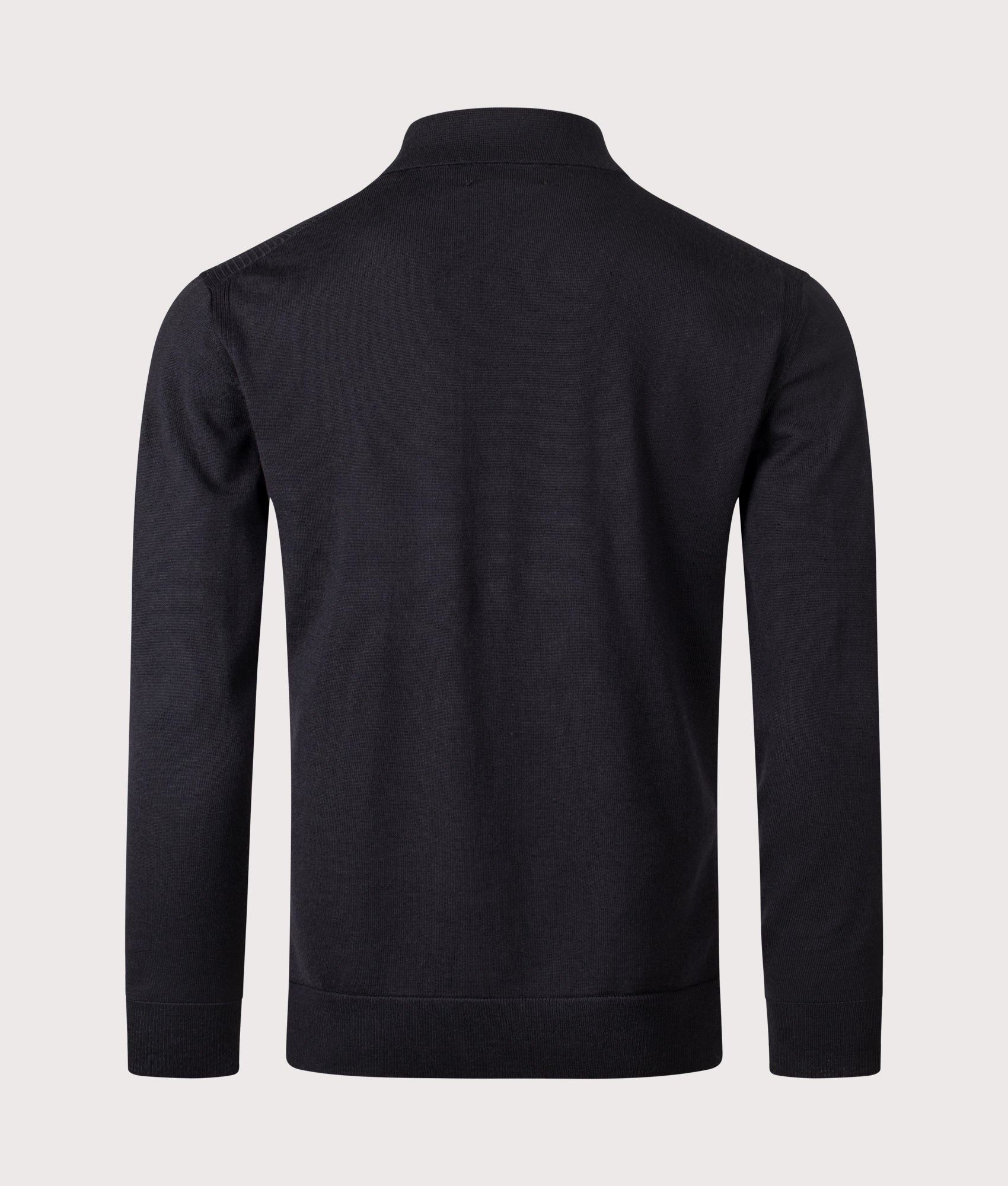 Belstaff Kyle Polo Shirt in Black at EQVVS Menswear.Back shot.