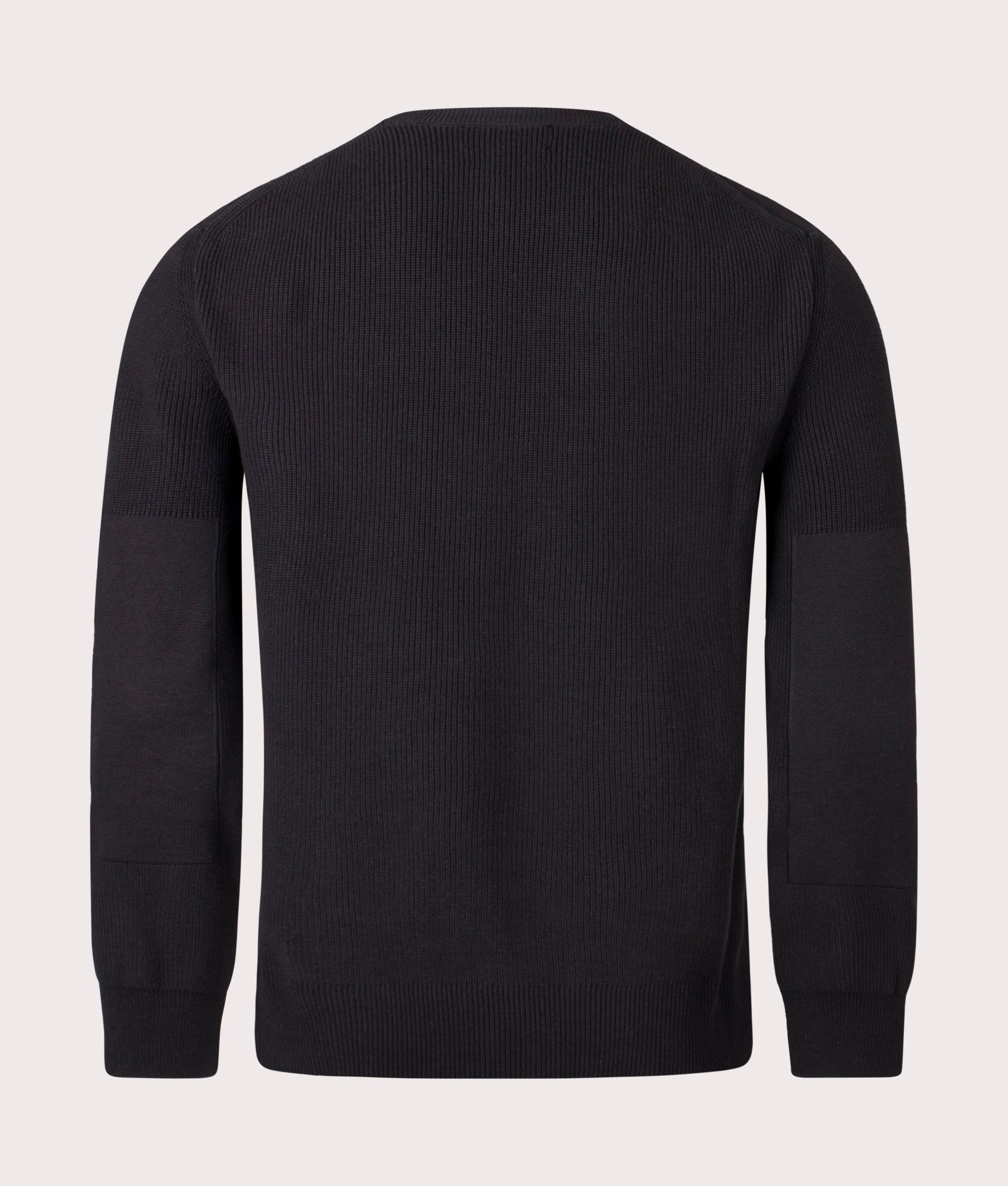 Commander Crewneck Jumper in Black. 100% Cotton  | Belstaff | Shot at EQVVS | Back shot 