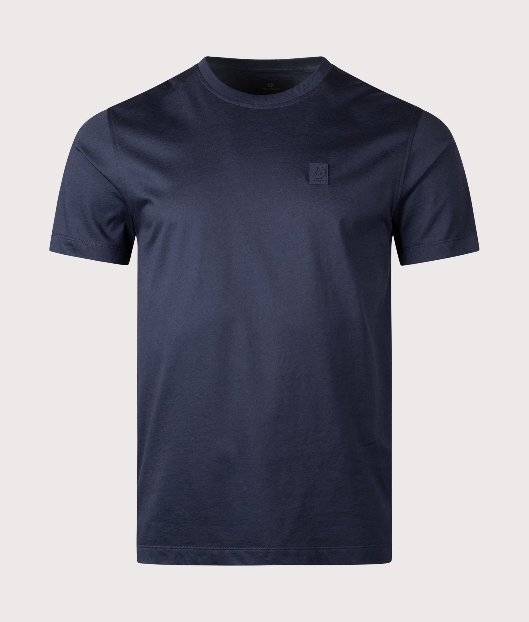 Belstaff Steel T-Shirt in Dark Ink at EQVVS Menswear. Front shot.