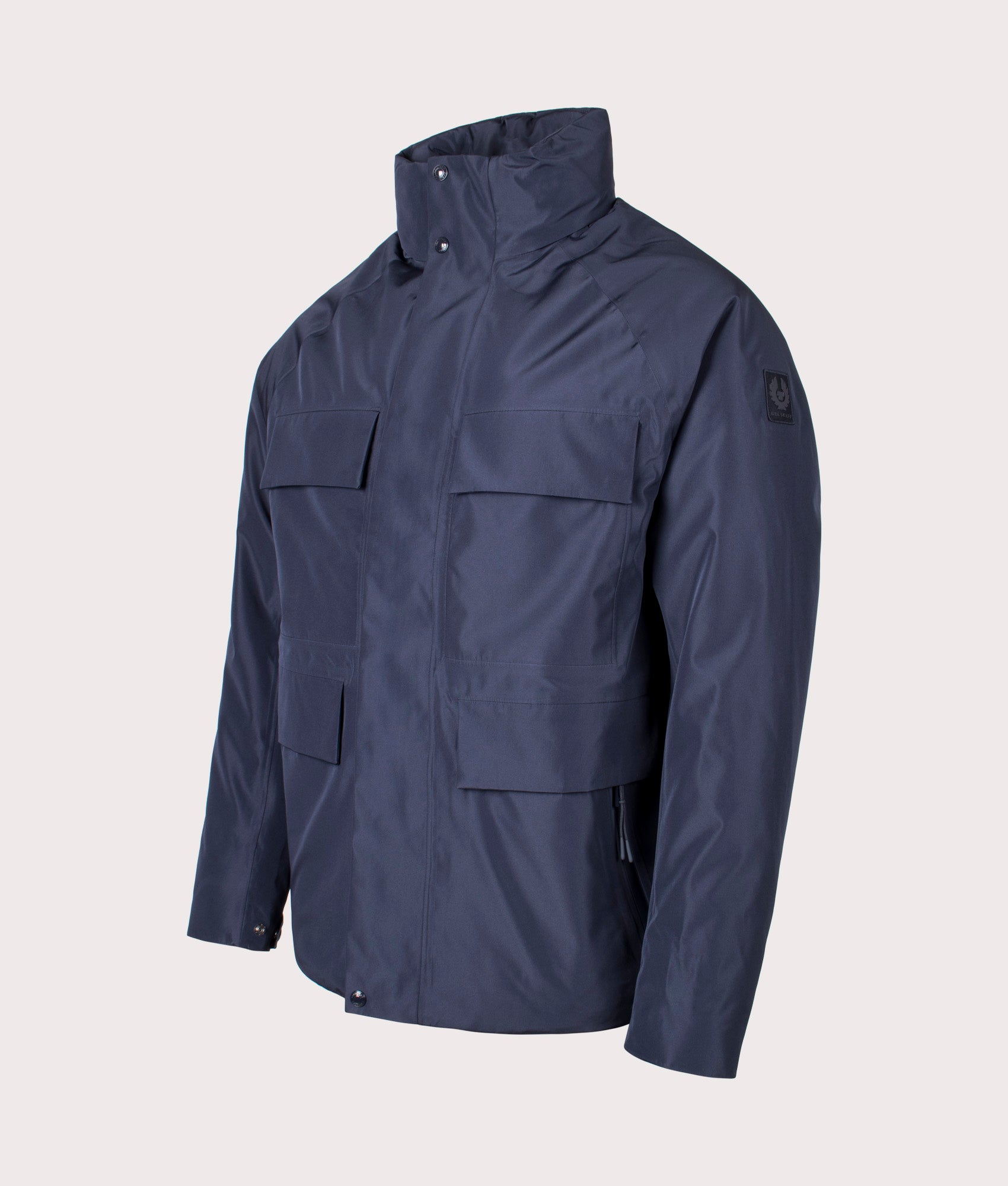 Force Jacket in Dark Ink.  | Belstaff | Shot at EQVVS | Front side anle shot 