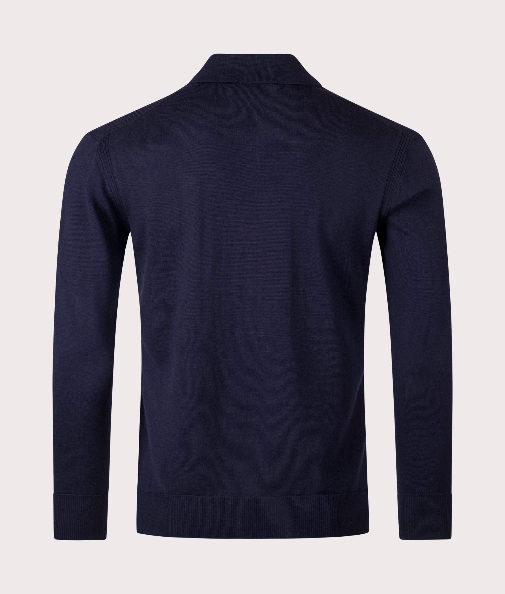 Belstaff Kyle Polo Shirt in Dark ink at EQVVS Menswear. Back shot.