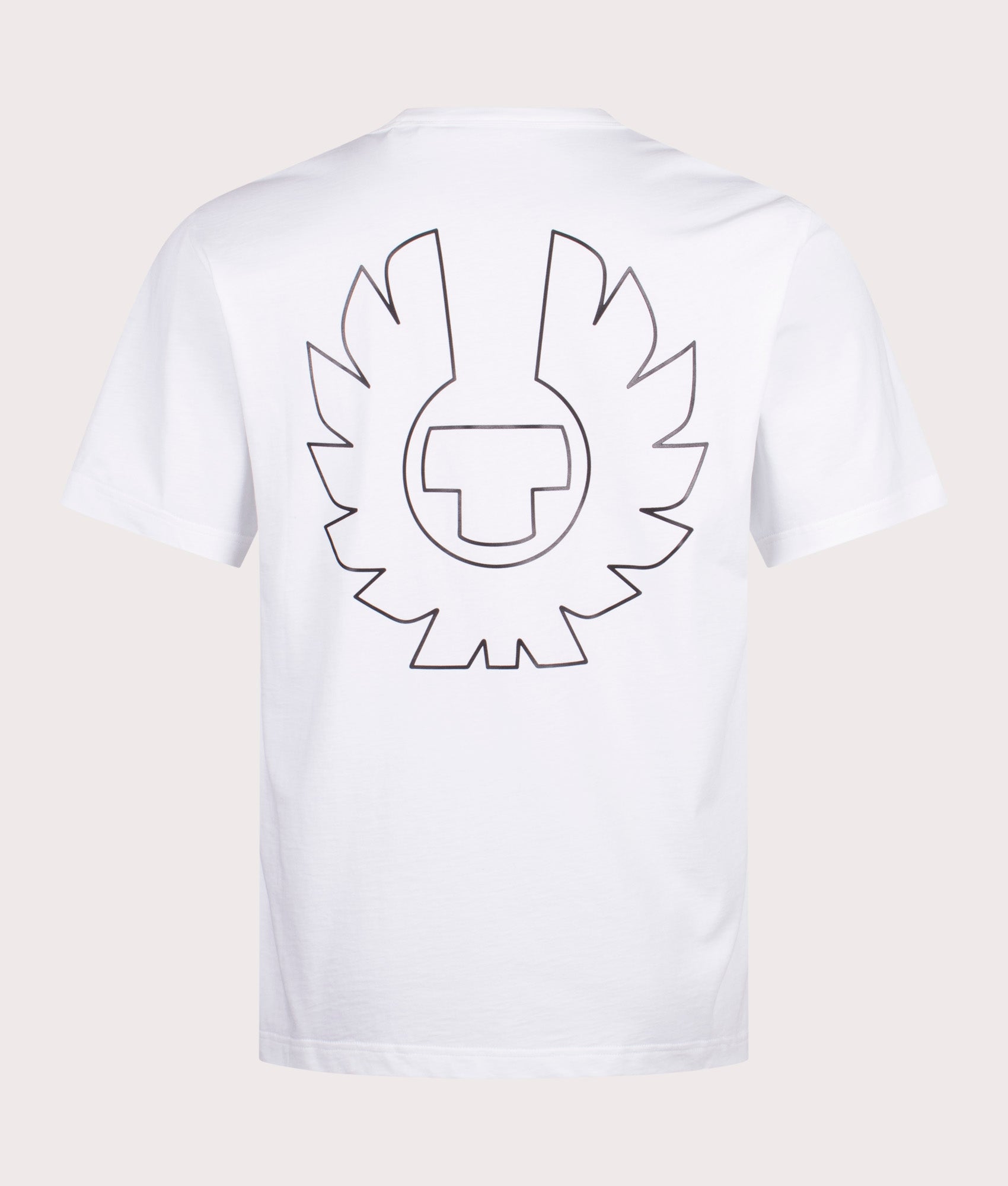Border T-Shirt in White. 100% Cotton | Belstaff | Shot at EQVVS | Back shot 