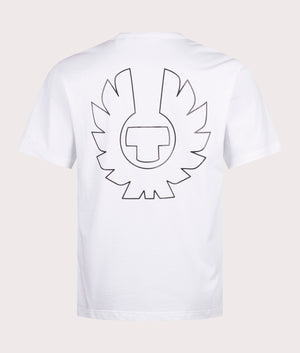 Border T-Shirt in White. 100% Cotton | Belstaff | Shot at EQVVS | Back shot 