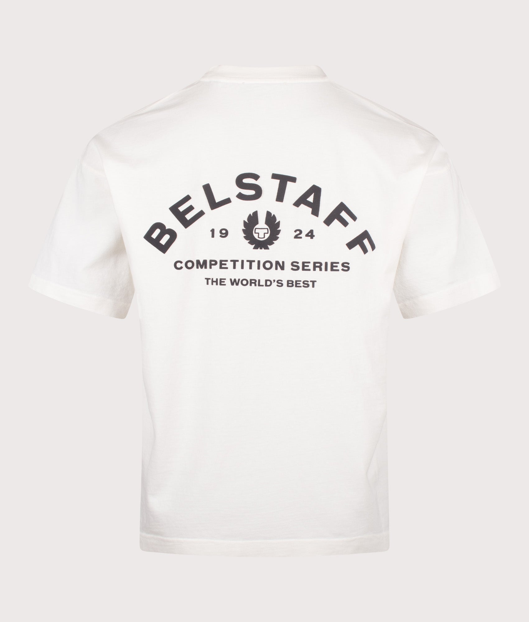 Competition T-Shirt in Chalk by Belstaff. Shot by EQVVS. Back shot.