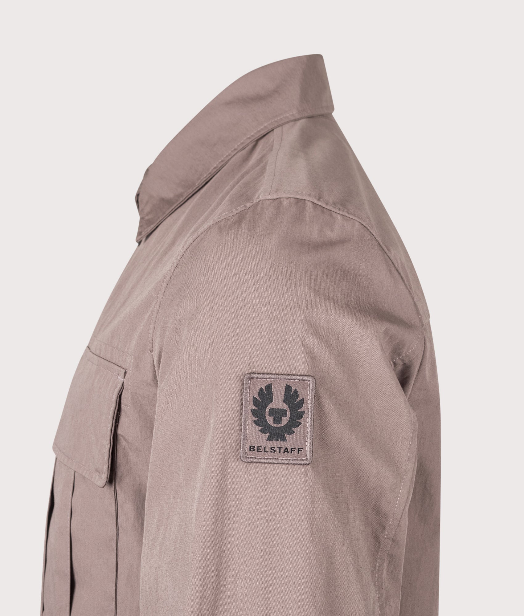 Cargo Overshirt in Asphalt by Belstaff. Shot by EQVVS. Detail shot