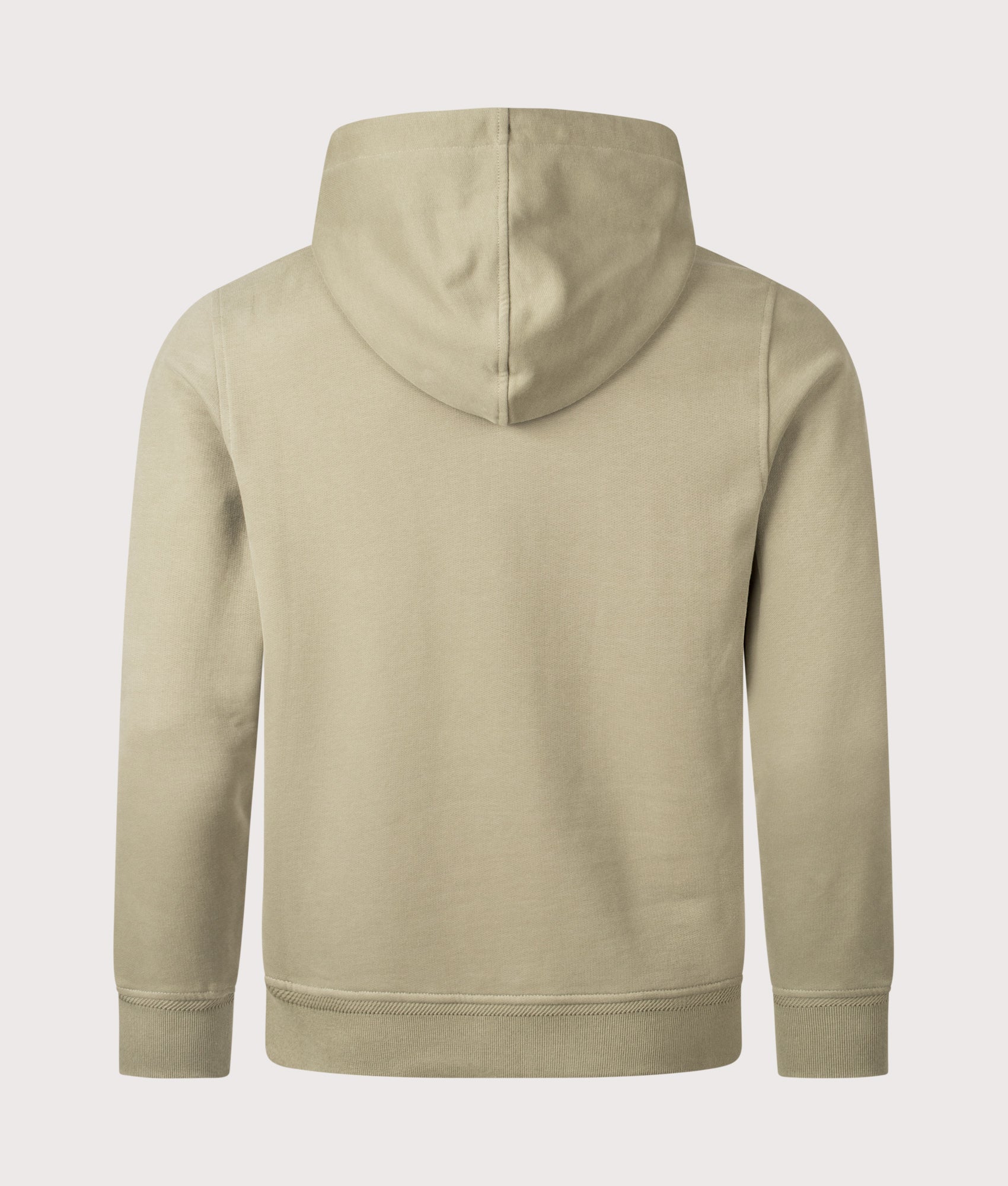 Belstaff Hoodie in Fatigue Green at EQVVS Menswear. Back shot.