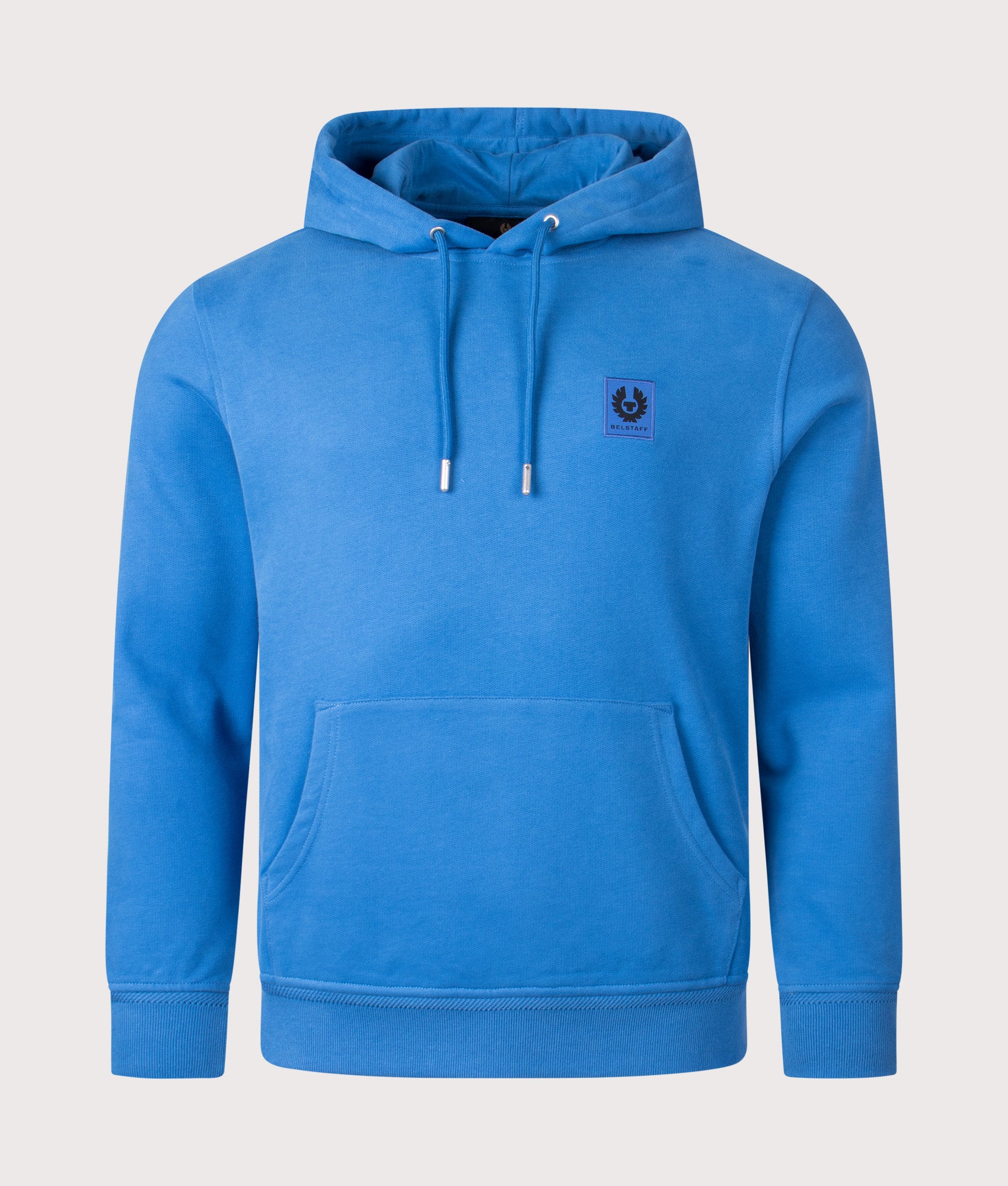 Belstaff Hoodie in Marine Blue at EQVVS Menswear. Front shot.