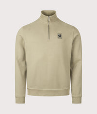 Belstaff Quarter Zip Sweatshirt: Fatigue Green 