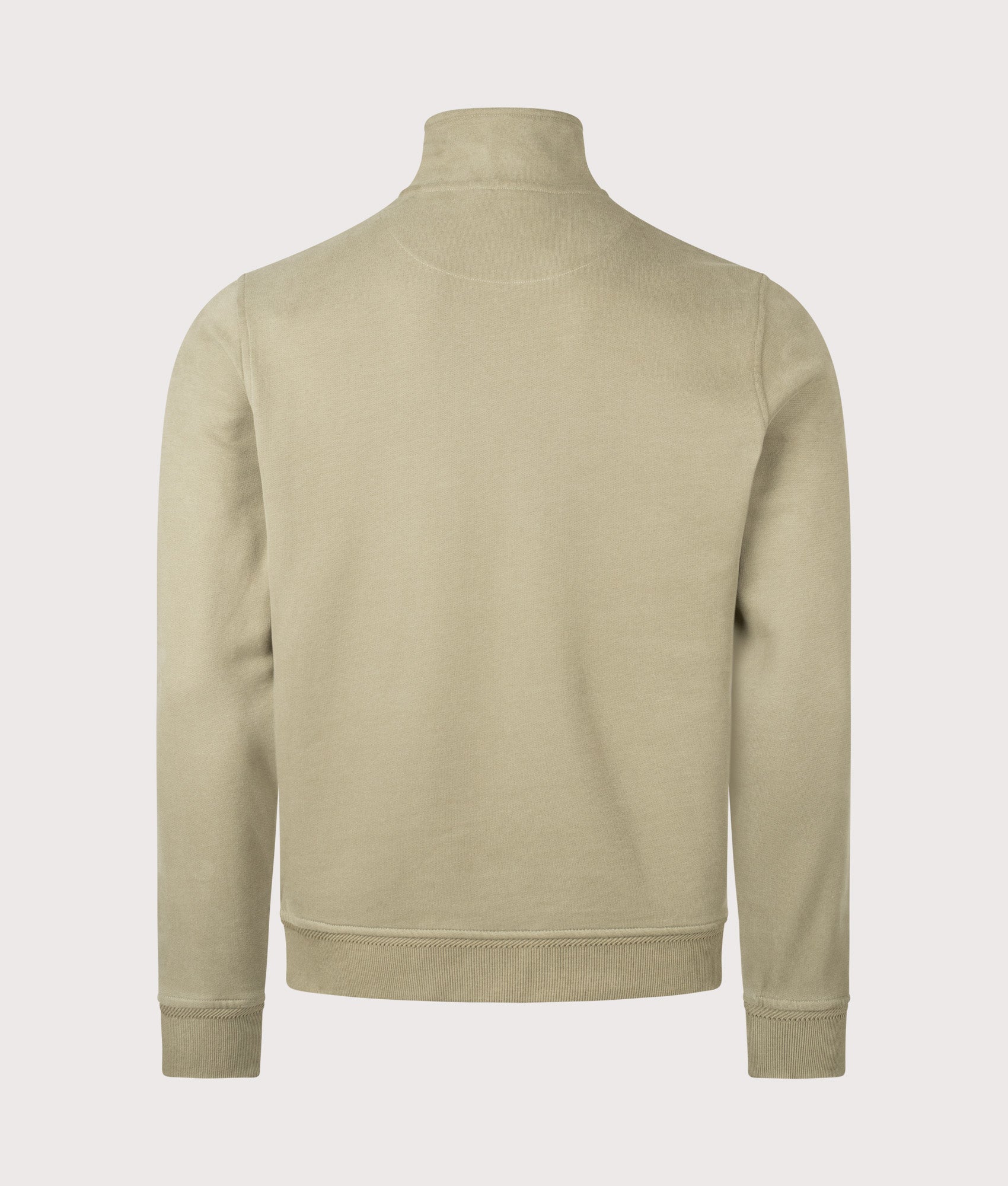 Quarter Zip Sweatshirt in Fatigue Green | 100% Cotton | Belstaff | EQVVS | Back shot 