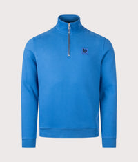 Belstaff Quarter Zip Sweatshirt: Marine Blue 