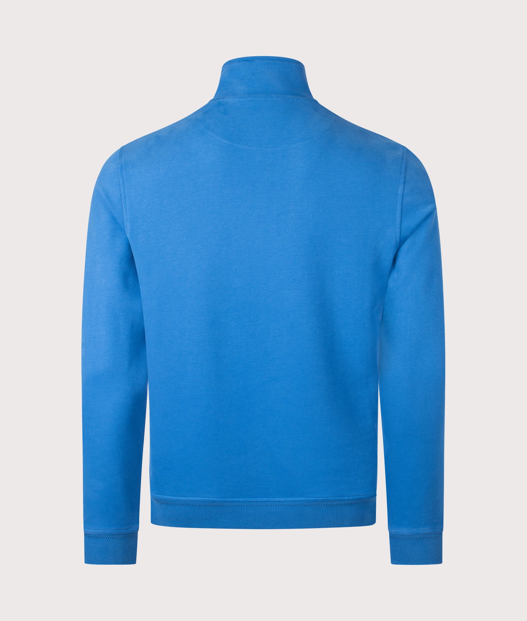 Quarter Zip Sweatshirt in Marine Blue | 100% Cotton | Belstaff | EQVVS | Back shot 